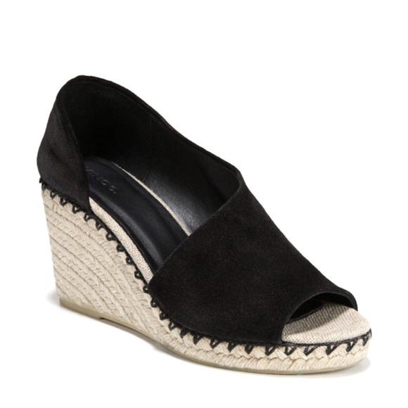 Vince Shoes - VINCE Sonora Peep Toe Suede Espadrilles